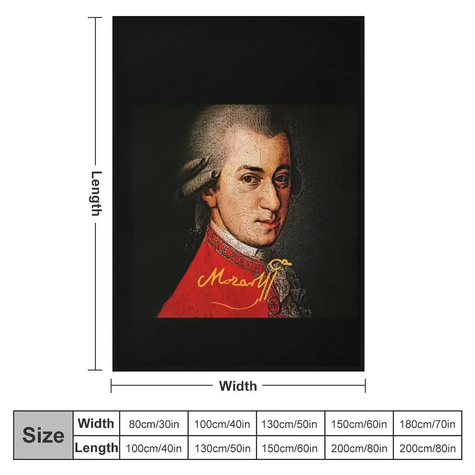 Mozart Throw Blanket blankets ands Decorative Sofas Blankets