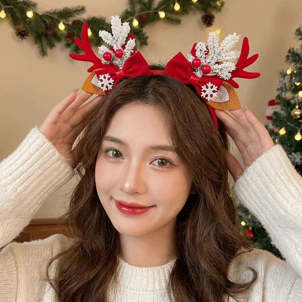 Prosta, czerwona, welurowa opa – Reindeer Antlers Headband recenzja i cena