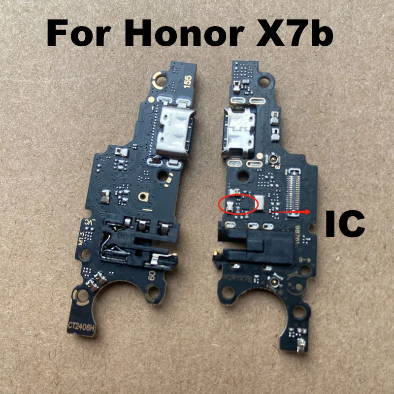 For Huawei Honor X7B USB Charging Dock Port Mic Microphone Connector Fast Board Flex Cable Repair Parts Global