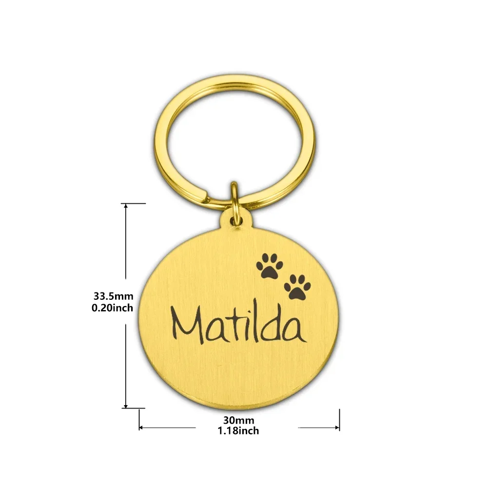 Personalized Cat Puppy ID Tag Free Engraved Pet Dog ID Tag Pet Dog Collar Accessories Custom Dogs Anti-lost Name Tags Pendant