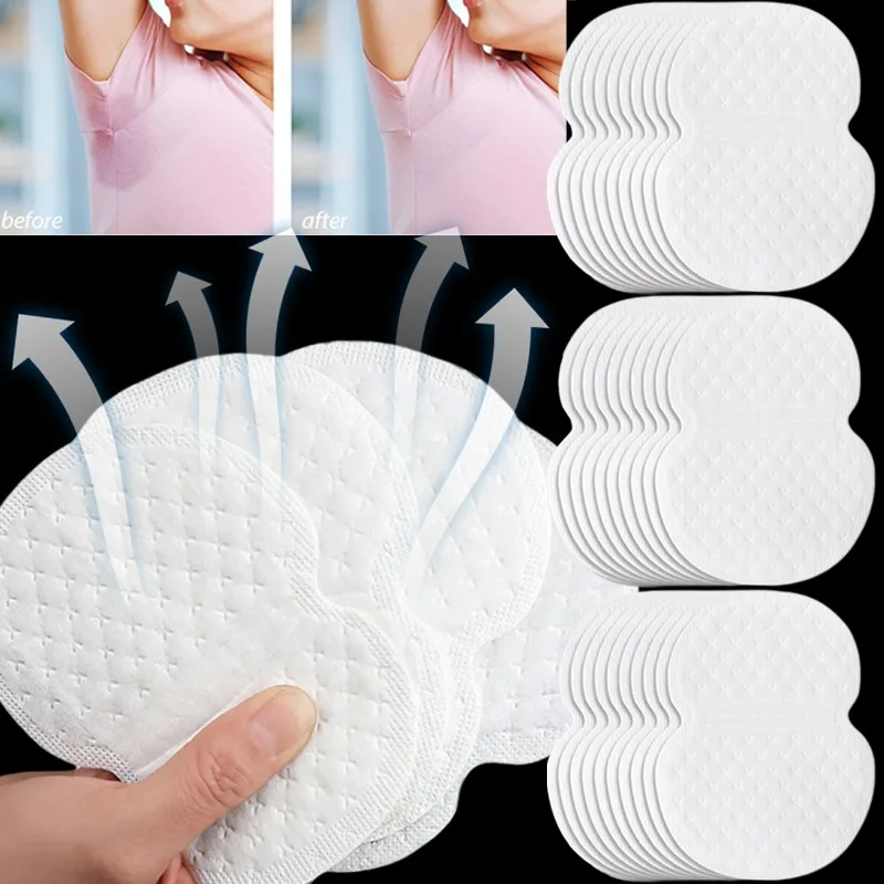 10/100Pcs Underarm Sweat Pads Non-woven Breathable Ultra-thin Armpit Sweat Pads Non Visible for Men Women Underarm Sweat Pads