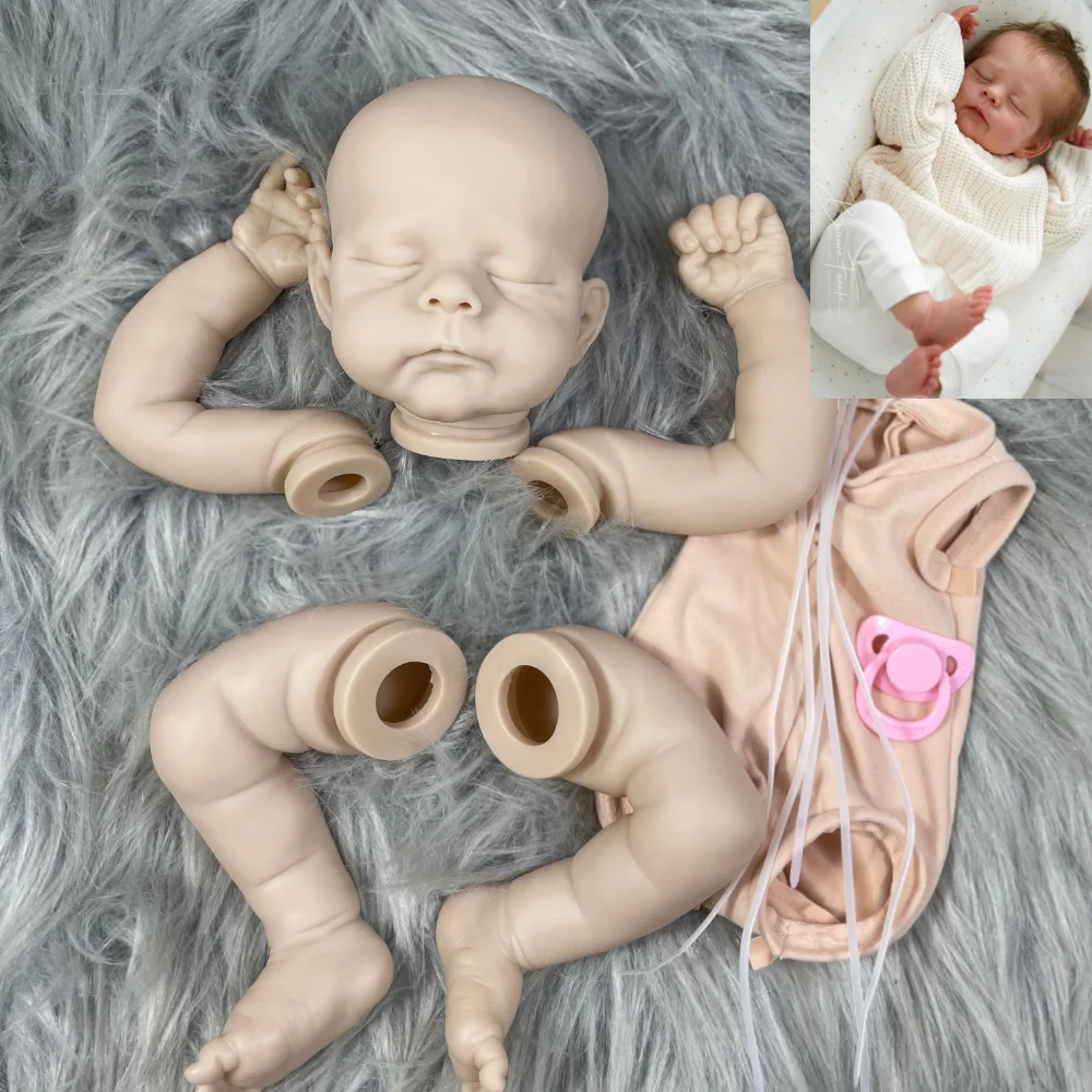 21 Inches Reborn Vinyl Doll Kit Eric/Erica Lifelike Unpainted Blank Newborn Baby Mold Doll Parts With Cloth Body