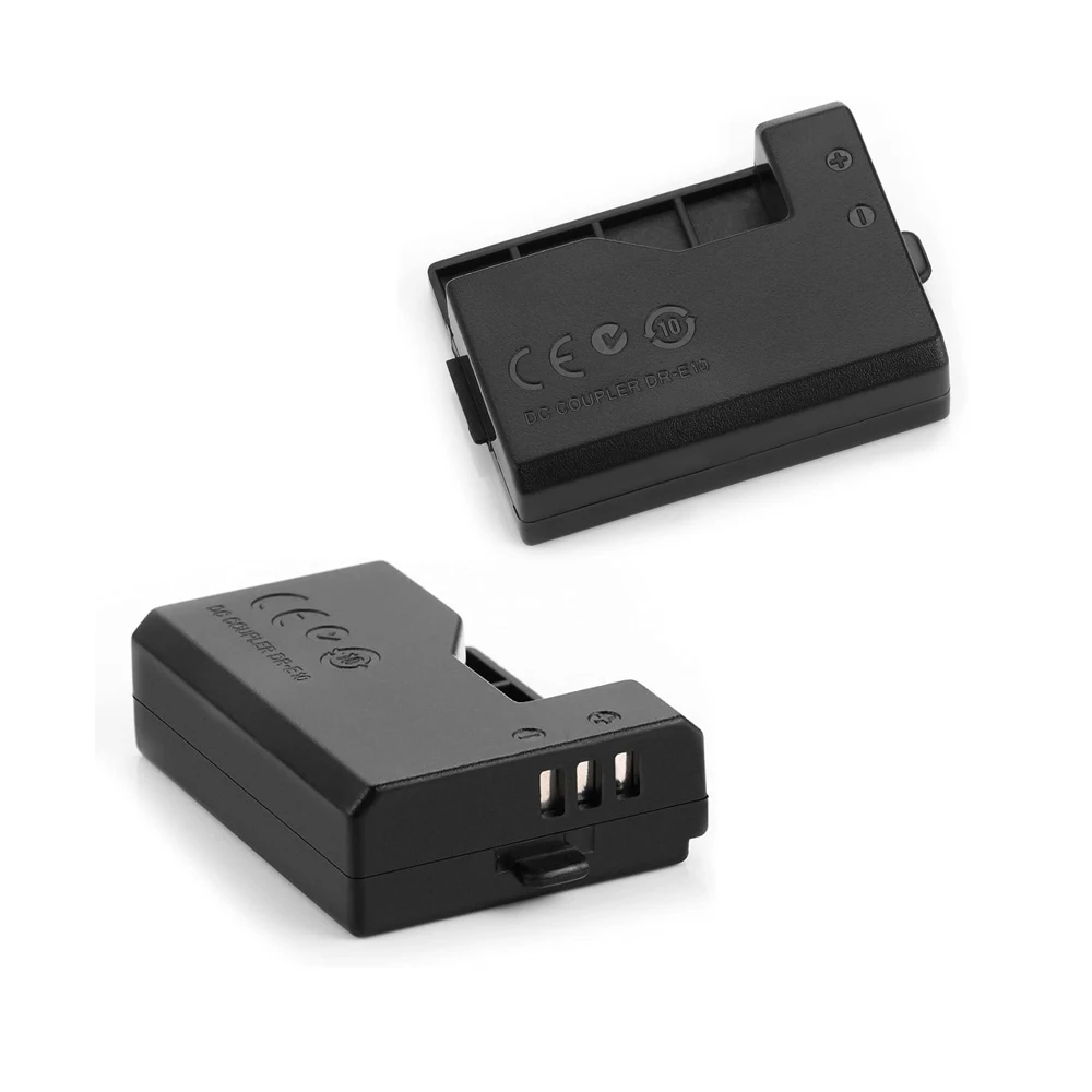 10pcs DR-E10 LP-E10 DC 커플러 Canon EOS Rebel T3 T5 T6 Kiss X50 X70 EOS 1100D 1200D 디지털 카메라 용 LP-E10 배터리 교체