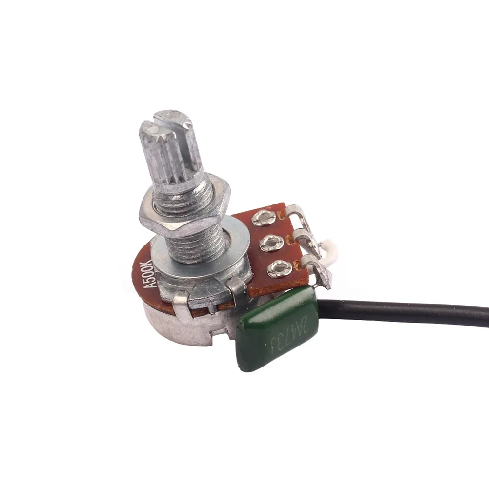 3Pcs Potentiometer A250k B50ok Splined Pot Audio Taper Guitar Bass Volume Tone Shaft Replacement Parts for Electric Guitar Amp