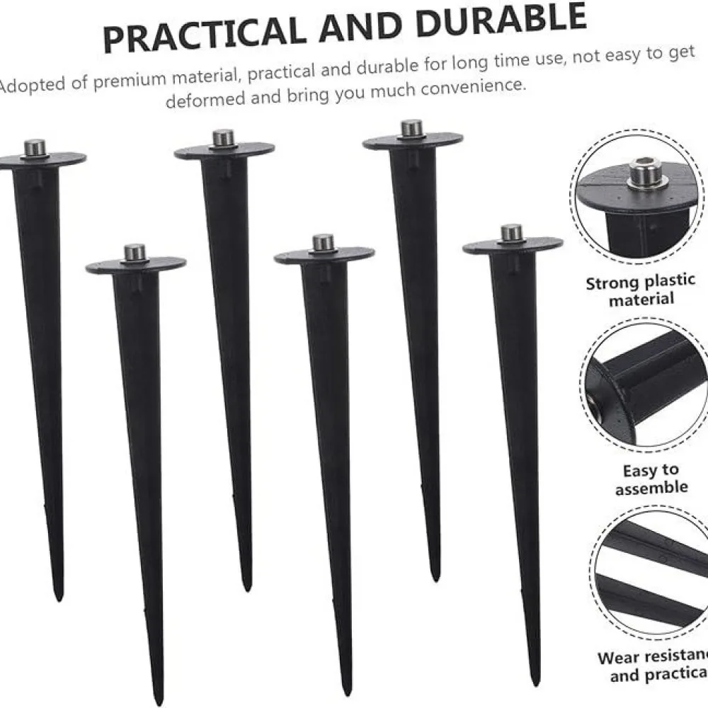 Outdoor Flood Light Mounting Spike Stake Garden Lawn Pathway Landscape Lighting Accessory Aluminum Holder Stand Bracket