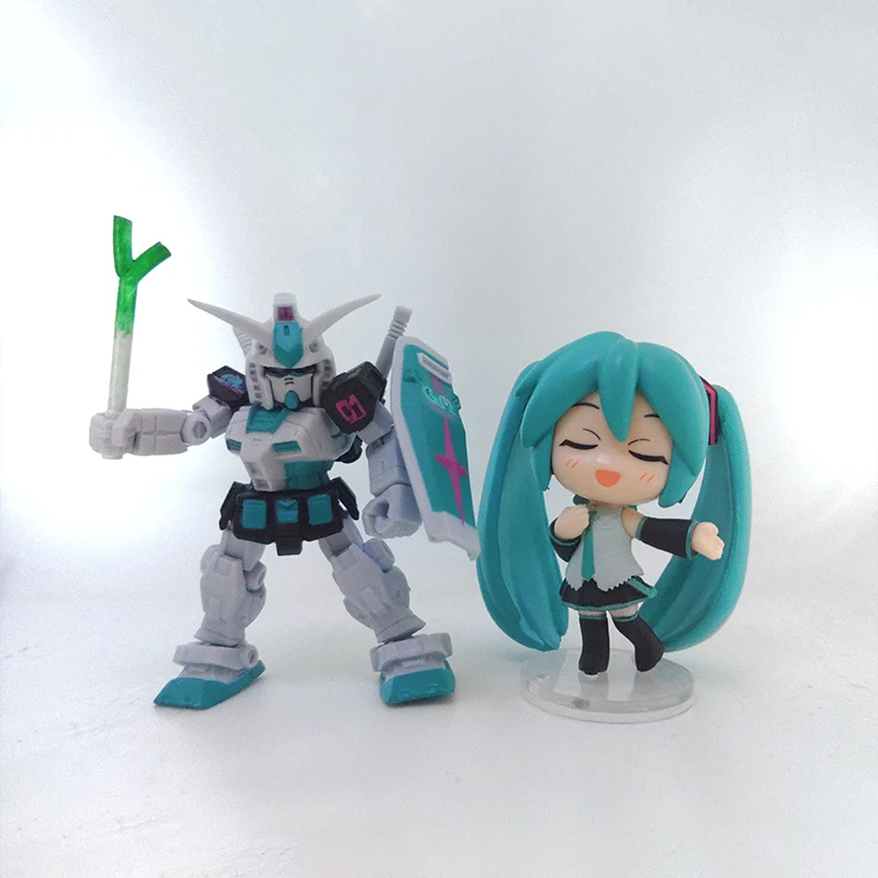 Hatsune Miku Kagamine Rin Gashapon Drehen Um Look Zurück Modellierung Ornament Anime Figuren Andenken Action Figur Modell Spielzeug