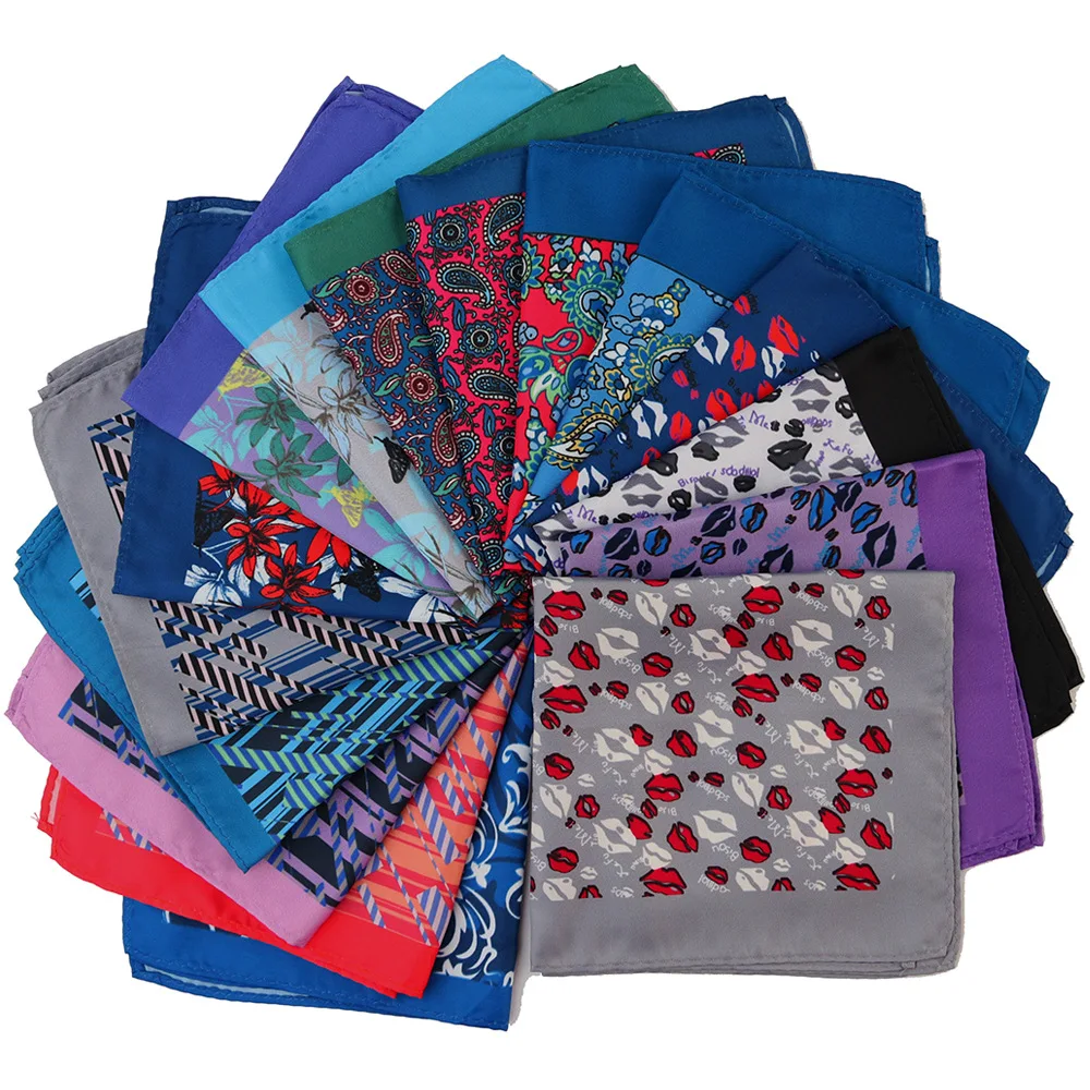 30*30cm Men's Handkerchiefs and Square Towels Hanky Fashionable Patterned Suit Square Towel Handkercher Scarves Accessory