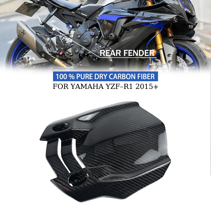 

FOR YAMAHA YZF-R1 R1M 2015-2025 Real Carbon dry carbon fiber motorcycle accessory Rear Fender Hugger Mudguard fairing kit