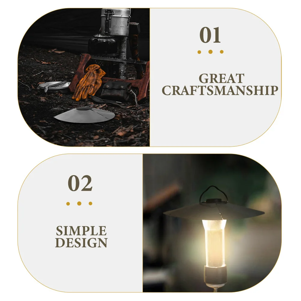 

Camping Lamp Shade Replacement Stainless Steel Outdoor Lamp Cover Simple Vintage Design Decorative Lampshade for Table Or