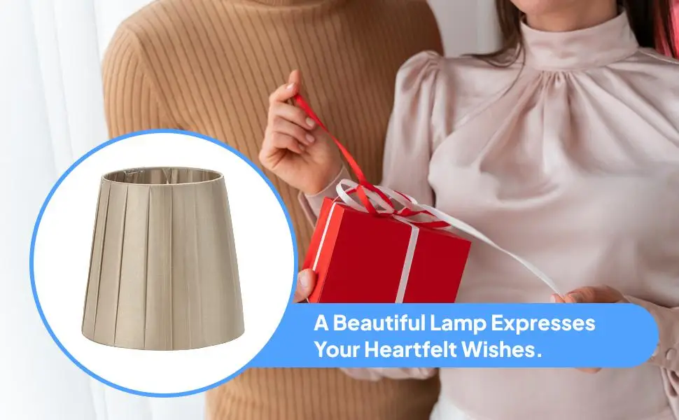 Rustic Pleated Fabric Lampshade Hanging Lamp Shade Chandelier Decor Lighting Fixture for Office Bedroom