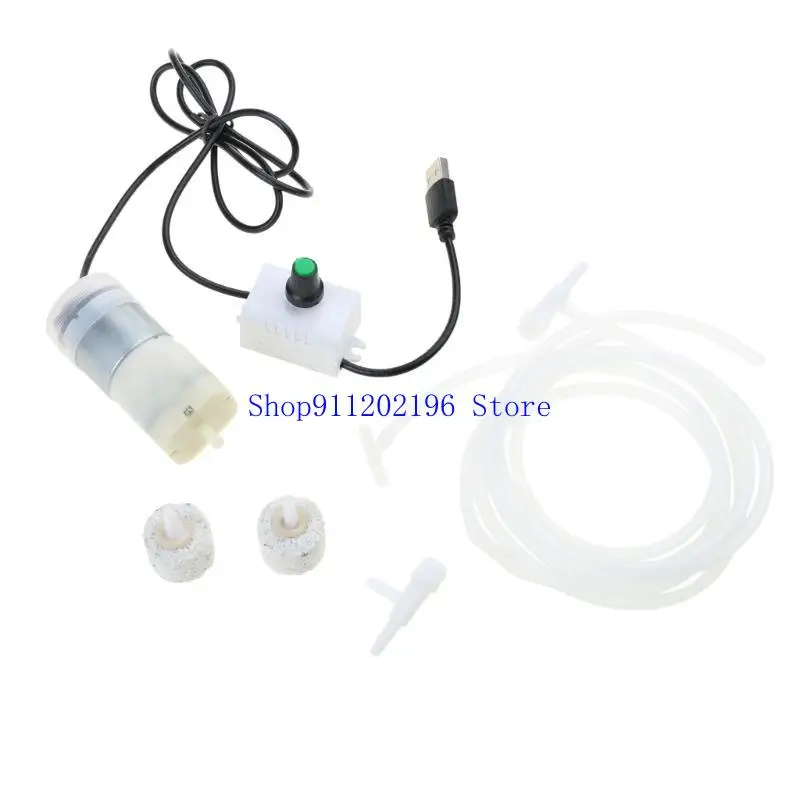 P82A USB Aquarium Aerator Oxygen Air Bơm cá Bể chứa máy nén khí động Mini động