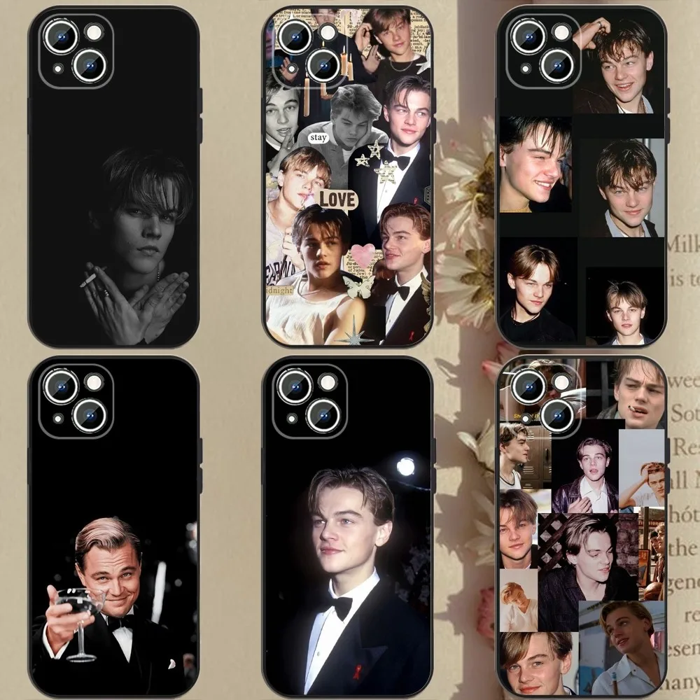 

L-Leonardos D-DiCaprios Phone Case For Apple iPhone 15,14,13,12,11,XS,XR,X,8,7,Pro,Max,Plus,mini Silicone Black Cover