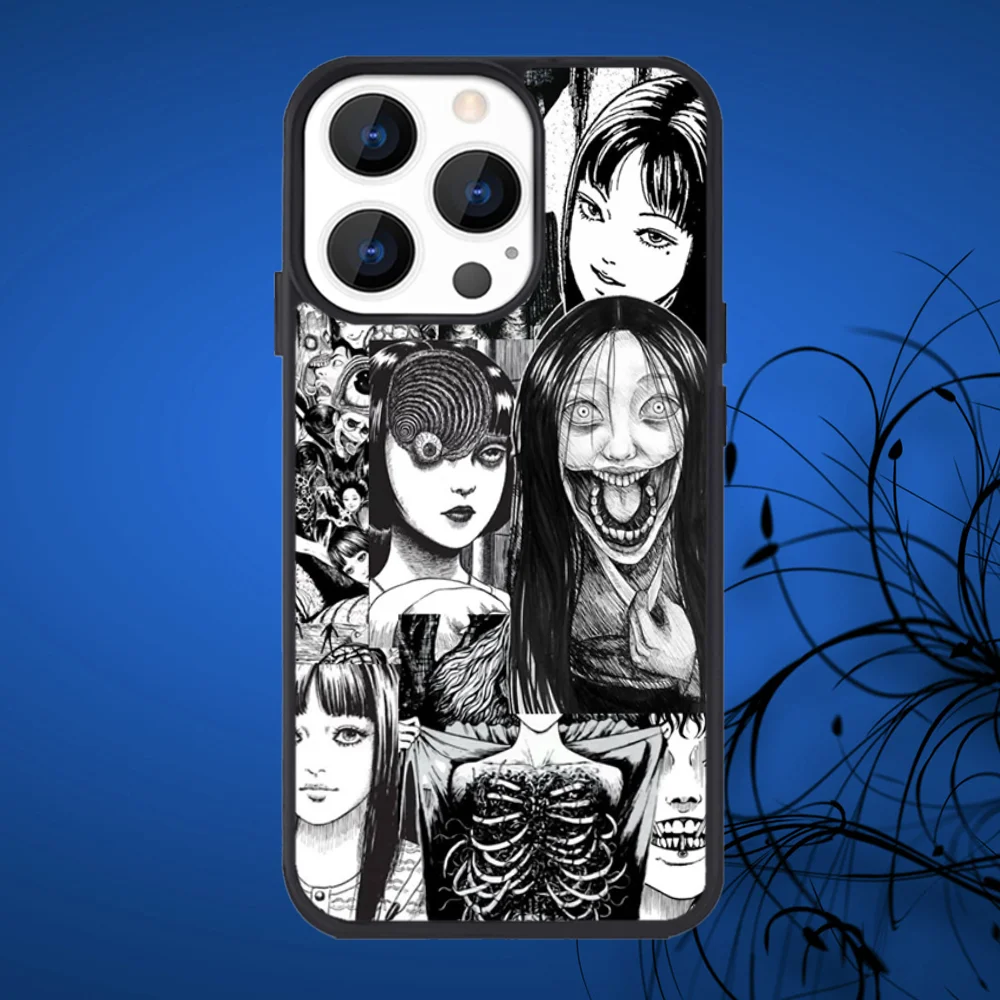 J-Junji Ito horror Art Phone Case For iPhone 16,15,14,13,12,11,Plus,Pro,Max Mini Magsafe Magnetic Wireless Charging