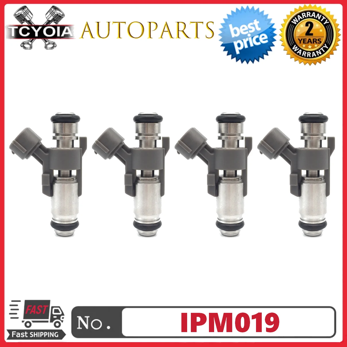 4pcs/lot IPM019 IPM-019 Fuel Injectors For CITROEN C3 C4 Peugeot 1007 206 207 307 1.4 16v