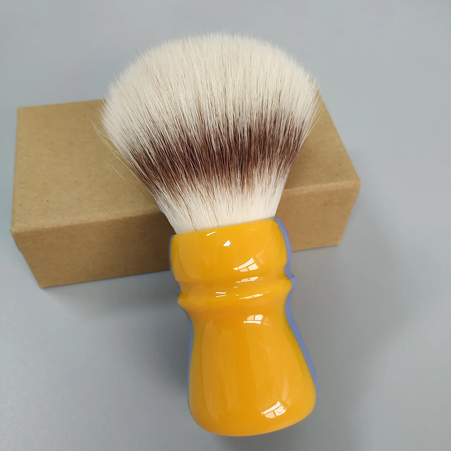 Dscosmetic New FL Brocha de afeitar de pelo sintético suave para hombre, afeitado húmedo con mango F1