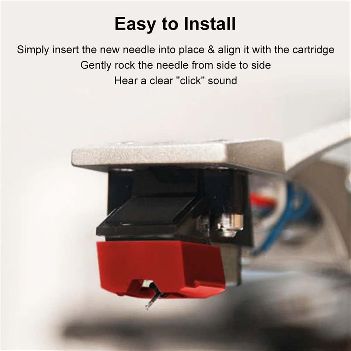 Record Player Needle Diamond ATN95E Replacement Stylus for AT-LP120-USB & Various AT-Model Turntables Red