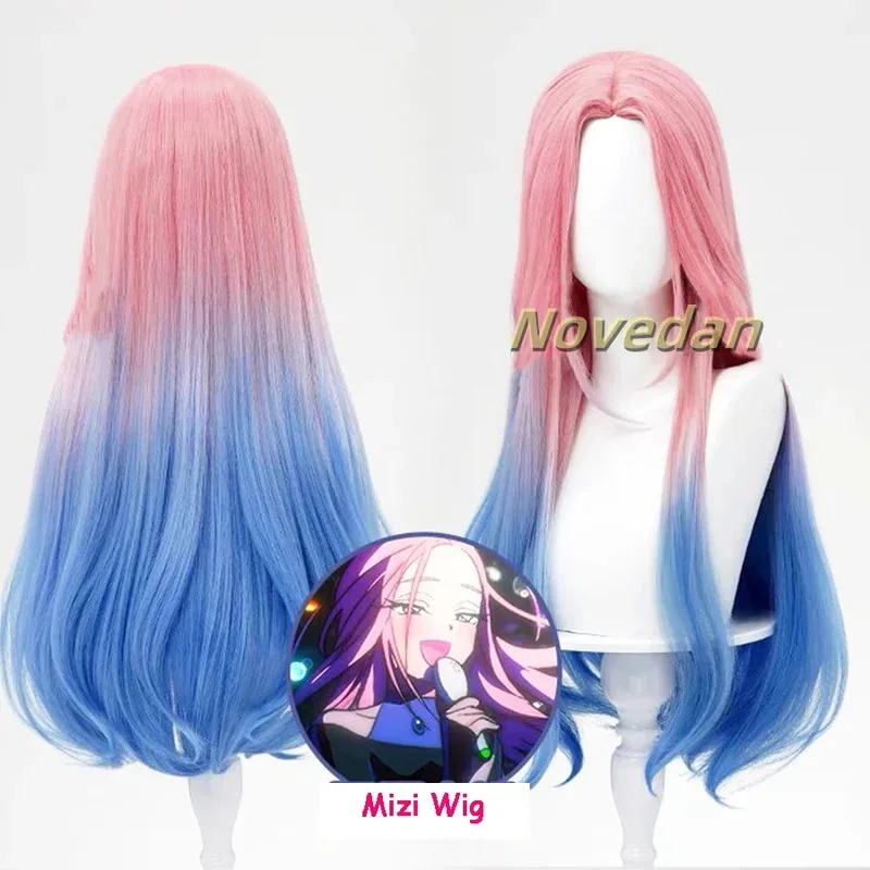 

Anime ALIEN STAGE Cosplay Mizi Wig Pink Blue Gradient Long Hair Roleplay Synthetic Heat Resistant Mizi Cosplay Wig Women Man