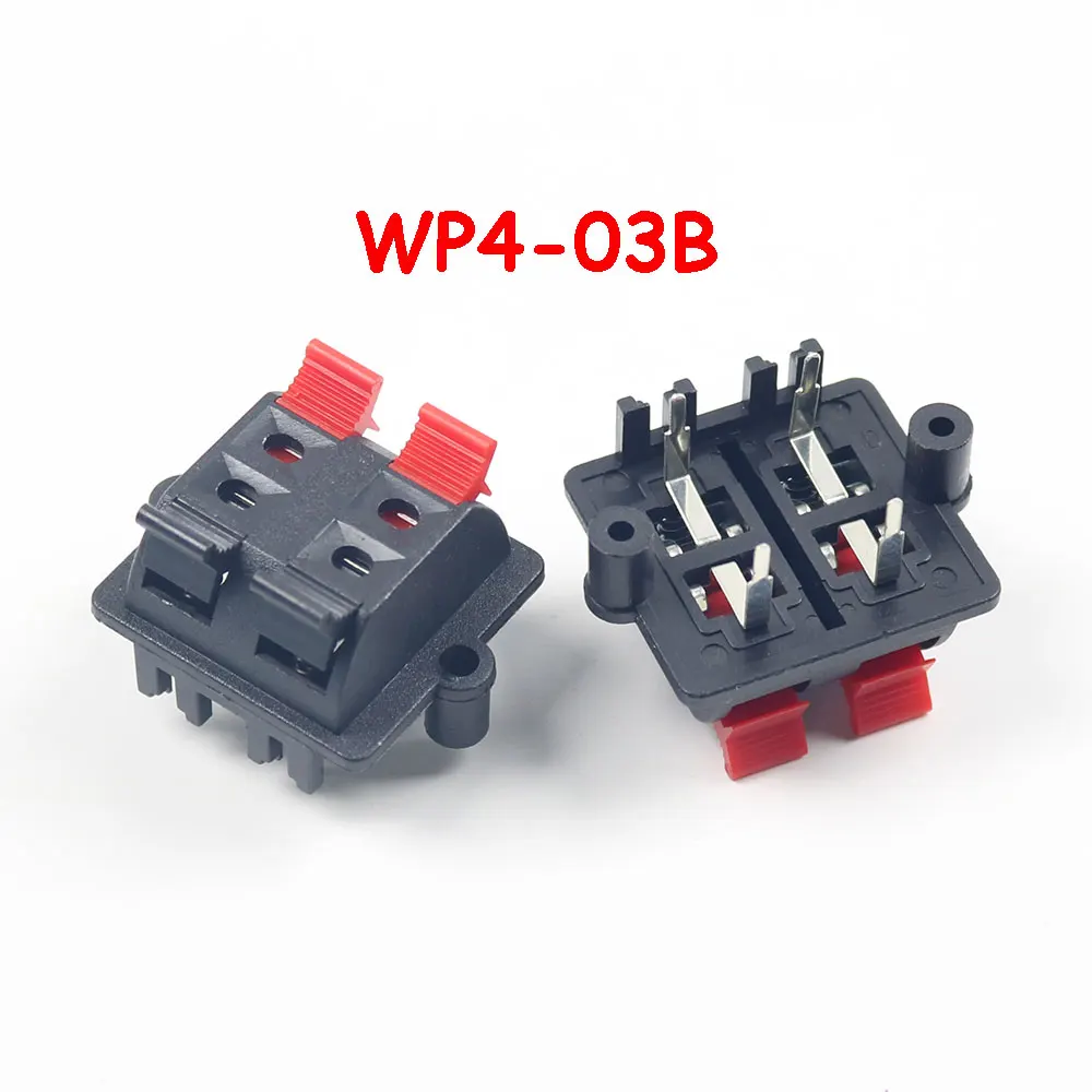 1PCS WP Double Row 4 Positions Connector Audio Horn Wire Socket WP4-3/03B/15/17B Speaker Spring Terminal Switch Test Clip Jack