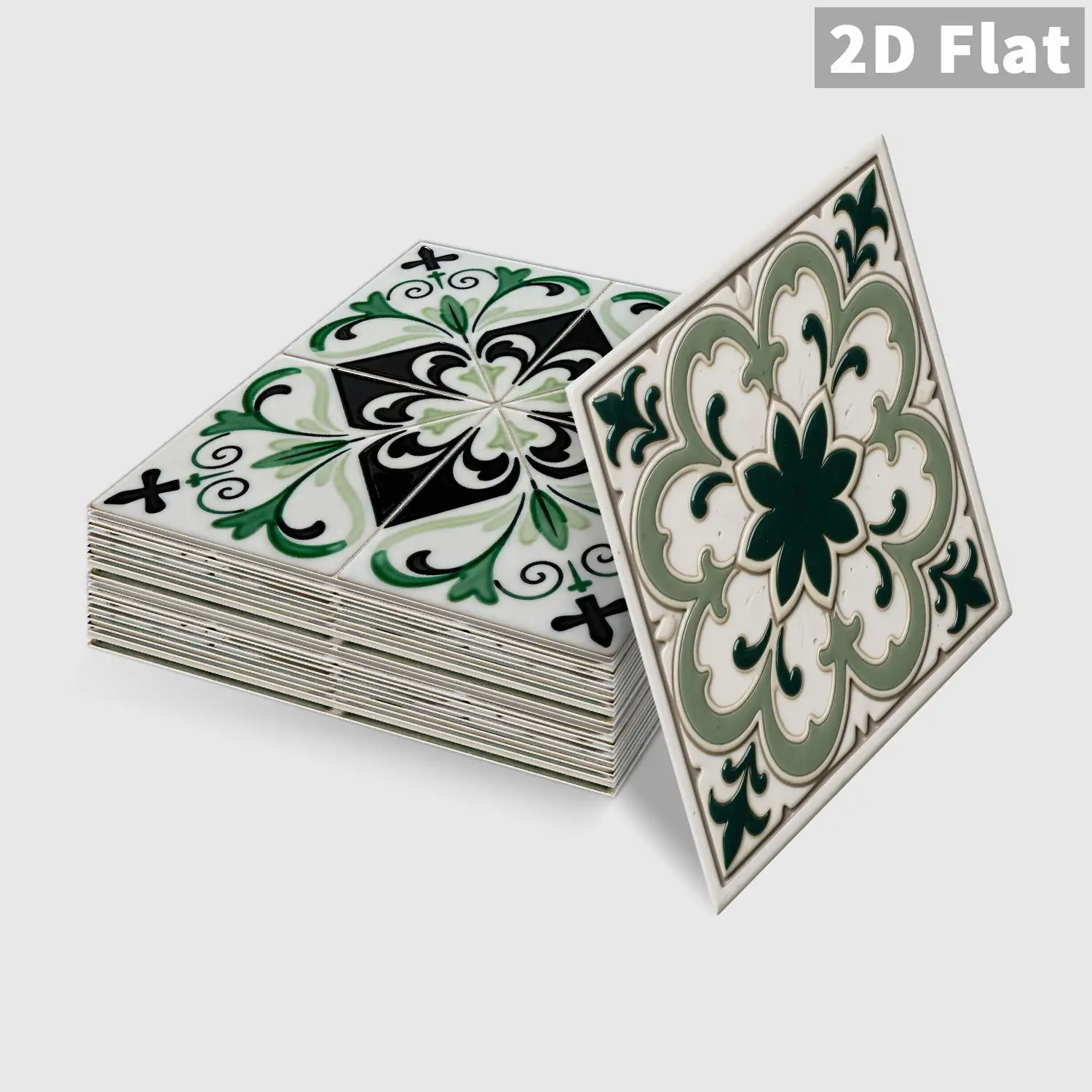 

36 flower tile stickers, self-adhesive waterproof wall stickers, suitable for kitchen and bathroom background decoration