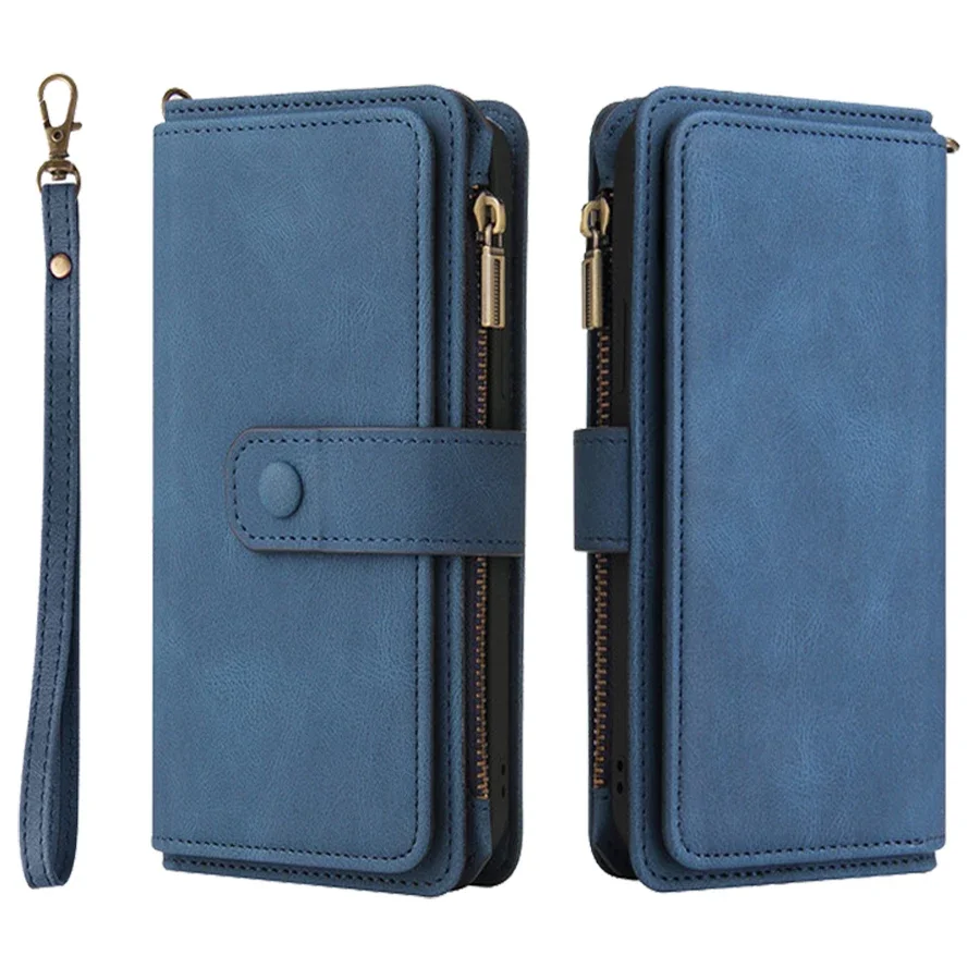 For Oneplus Nord CE 2 Lite 5G Multi 15-Card Zipper Leather Wallet Case One Plus 10T Ace Pro Nord CE 3 Lite N30 SE N 20 N10 Cover