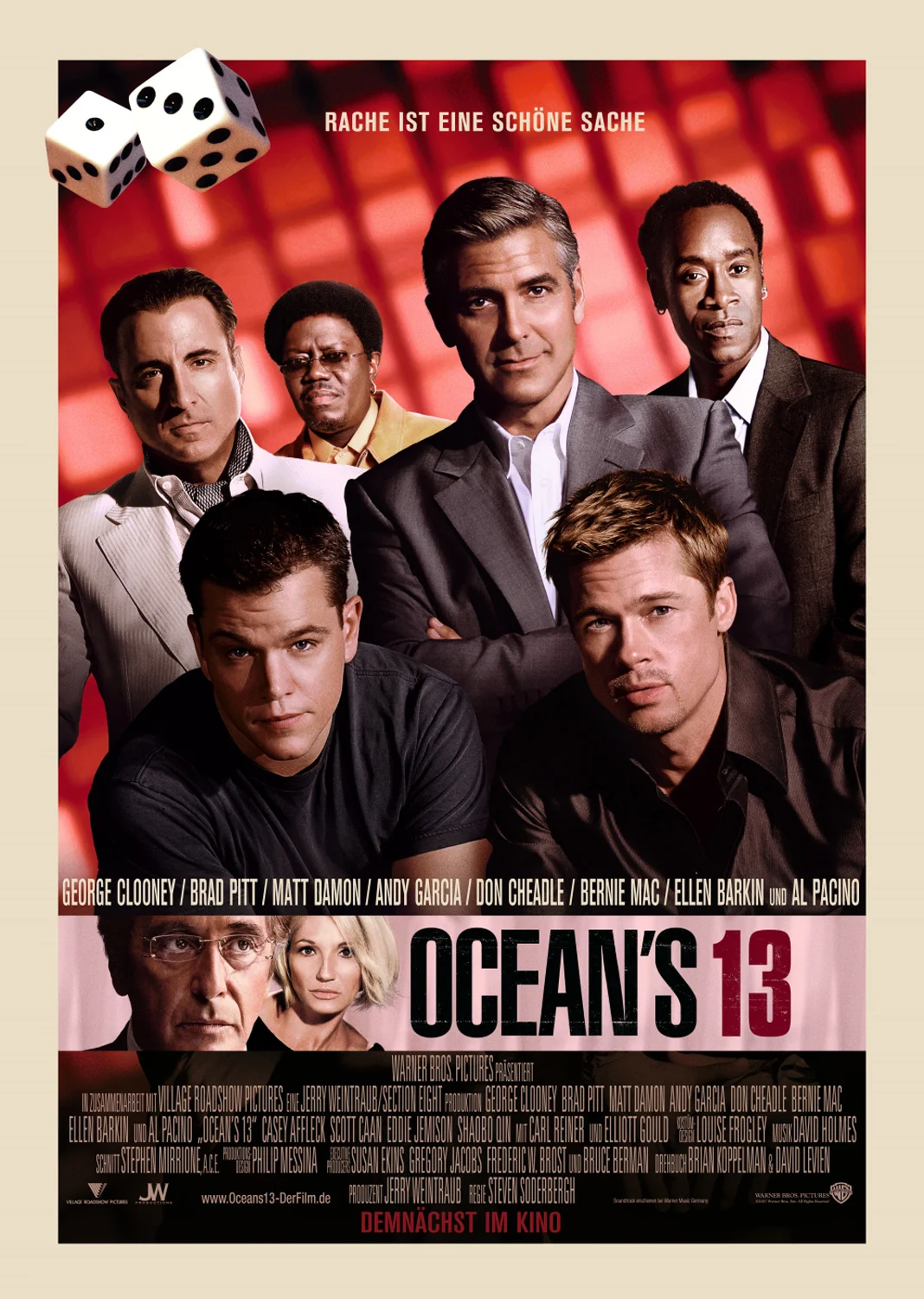 Movie Ocean's Thirteen (2007) Art SILK POSTER Wall Art Home Decorative painting