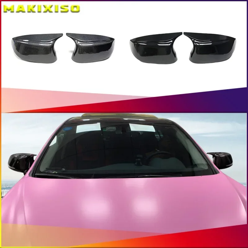 

1 Pair Glossy Bright Black Mirror Covers Left Right Side Rearview Mirror Cap Shell For Infiniti Q50 Q60 SQ50 XQ30 2014-2020