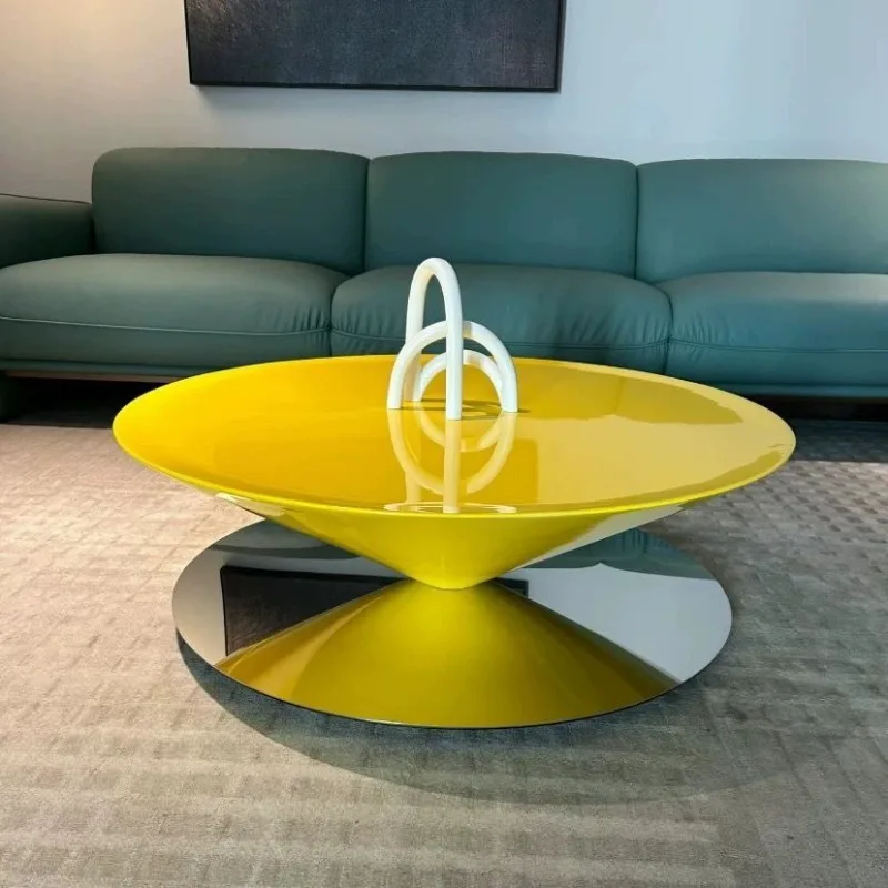 Suspended Flying Saucer Coffee Table Living Room Household Small Apartment Creative Fiberglass Coffee Table