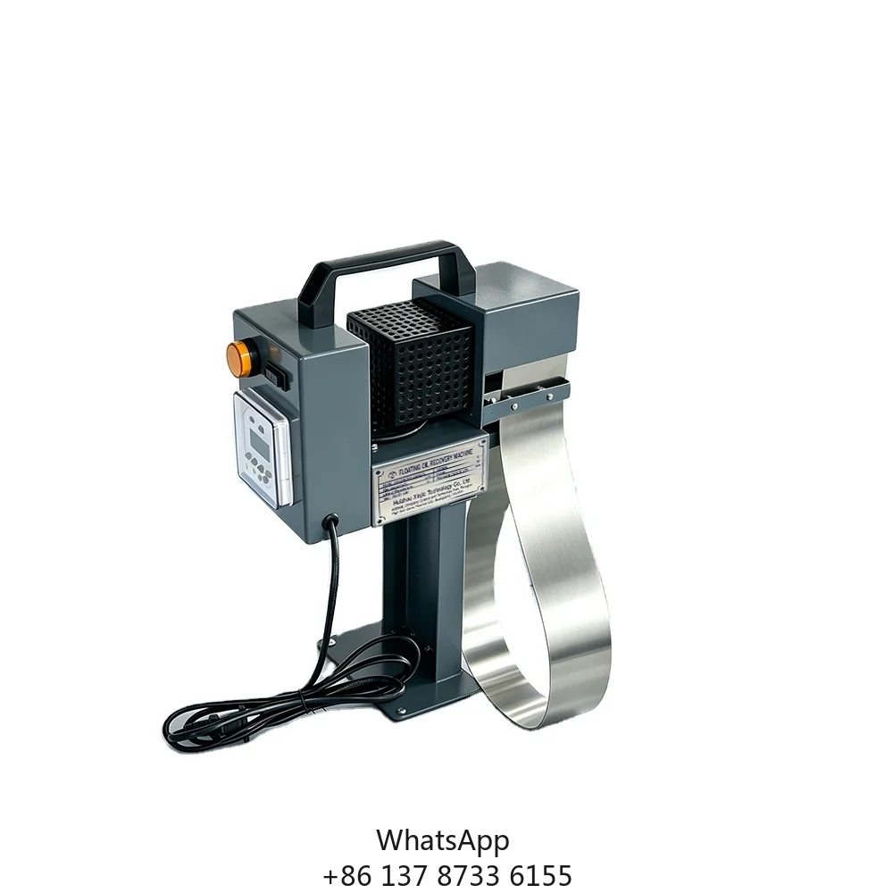 Portable Physical Tramp Oil Skimmer 25L/H High Efficiency Floating Oil Belt Separator CNC Machine Tool Sump Tank Cleaning Motor