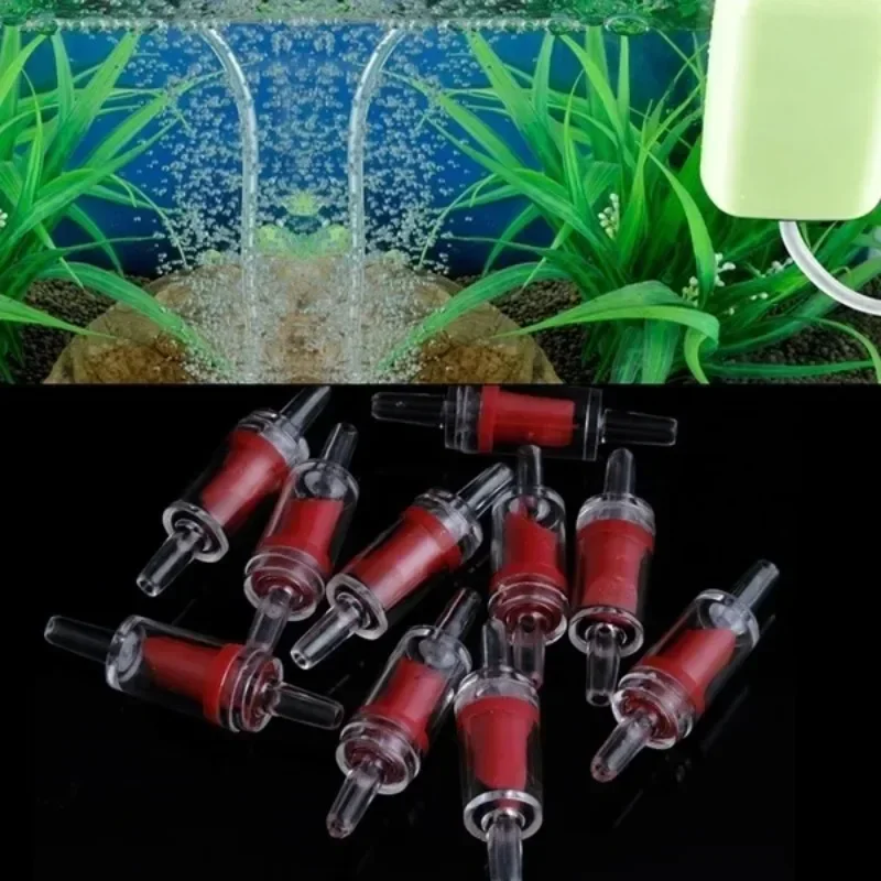 10 Pieces Fish Tank Air Pump Check Valve Plastic One Way Check Valve Home Aquarium Carbon Dioxide System Special Accessories