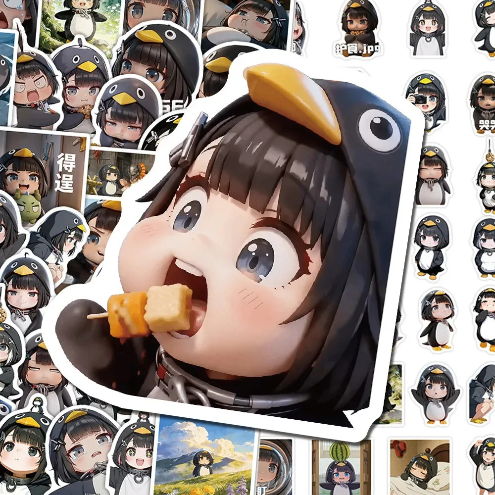 

Наклейки аниме-персонажей Arknights: Endfield Gugu GaGa, милые мультяшные декоративные стикеры с администратором и маленьким пингвином, подарки для фанатов (10/68)