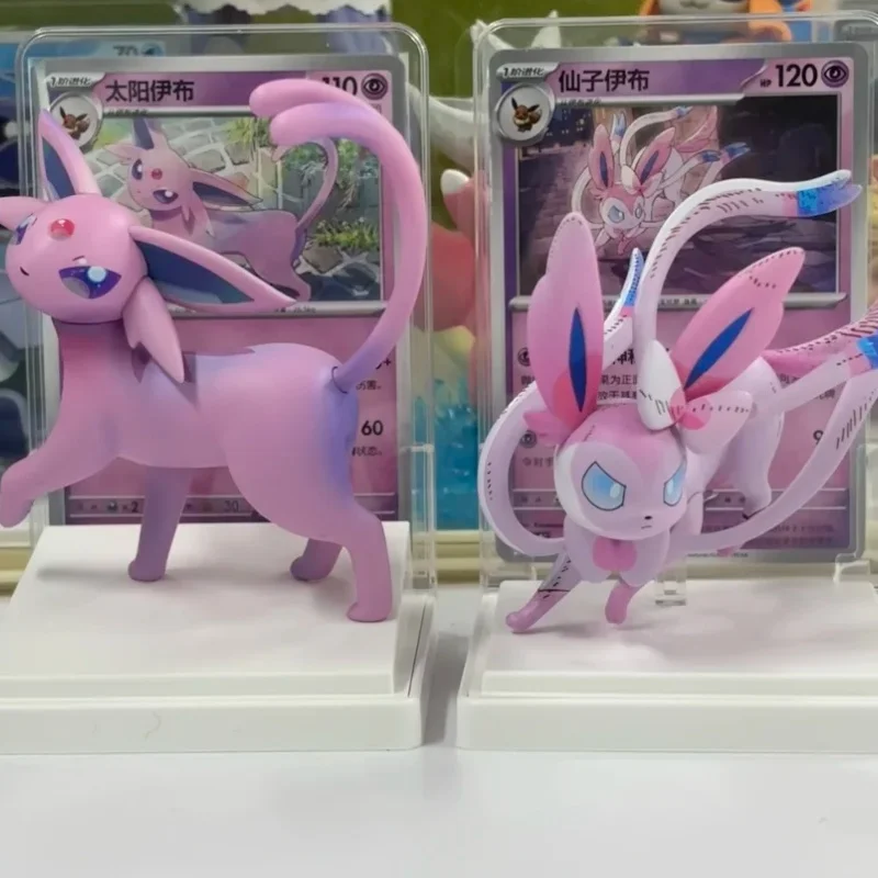 Hot Stock 100%Original Pkm Trading Card Game Card Illustration Figure Collection Vol.3 Serise Eevee'S Figure Set Surprise Gifts