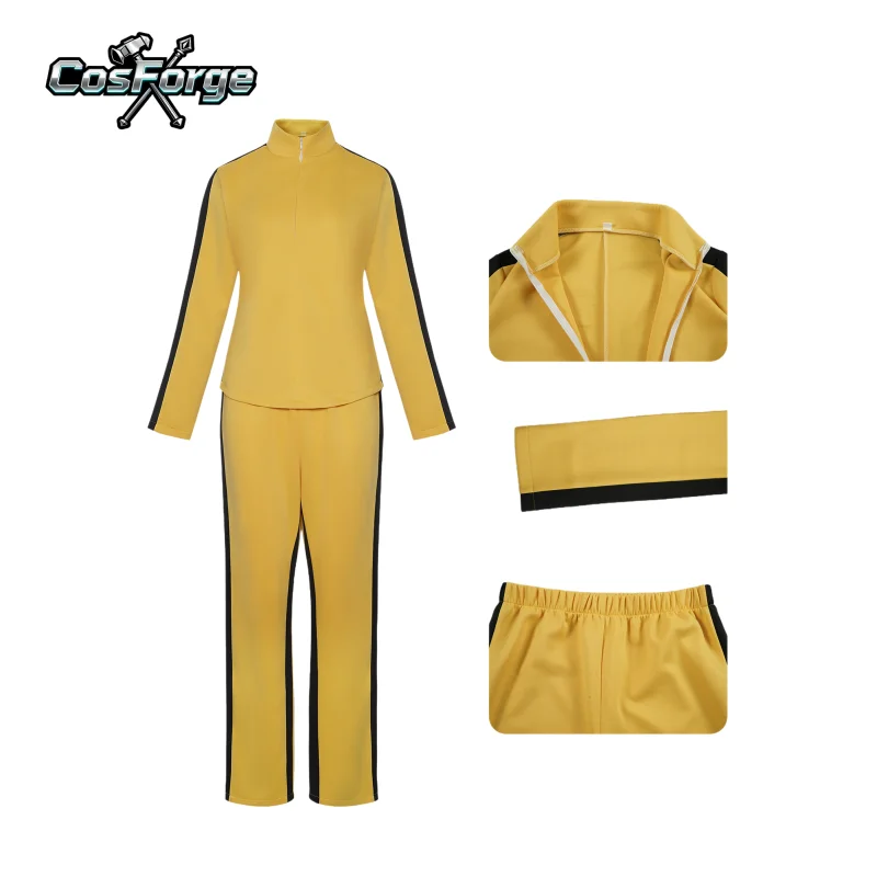

Kill Bill Косплей Костюм Невесты Беатрикс Kiddo Хэллоуин Кунг-Фу Комбинезон для женщин Карнавальные костюмы Марди Гра Рождество