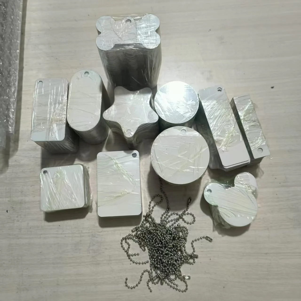 

100 шт./лот, пустая сублимационная металлическая подвеска, бирки для собак, кошек, ремесло, сделай сам, сублимационные чернила, передача, двухсторонняя печать