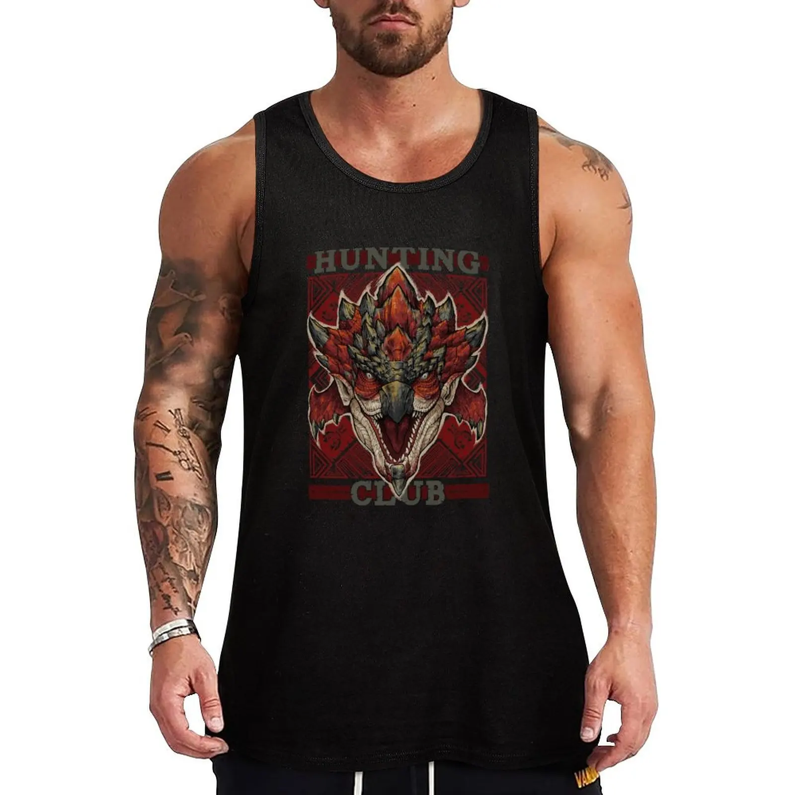 Hunting Club: Rathalos New World Tank Top vest for men sports vest