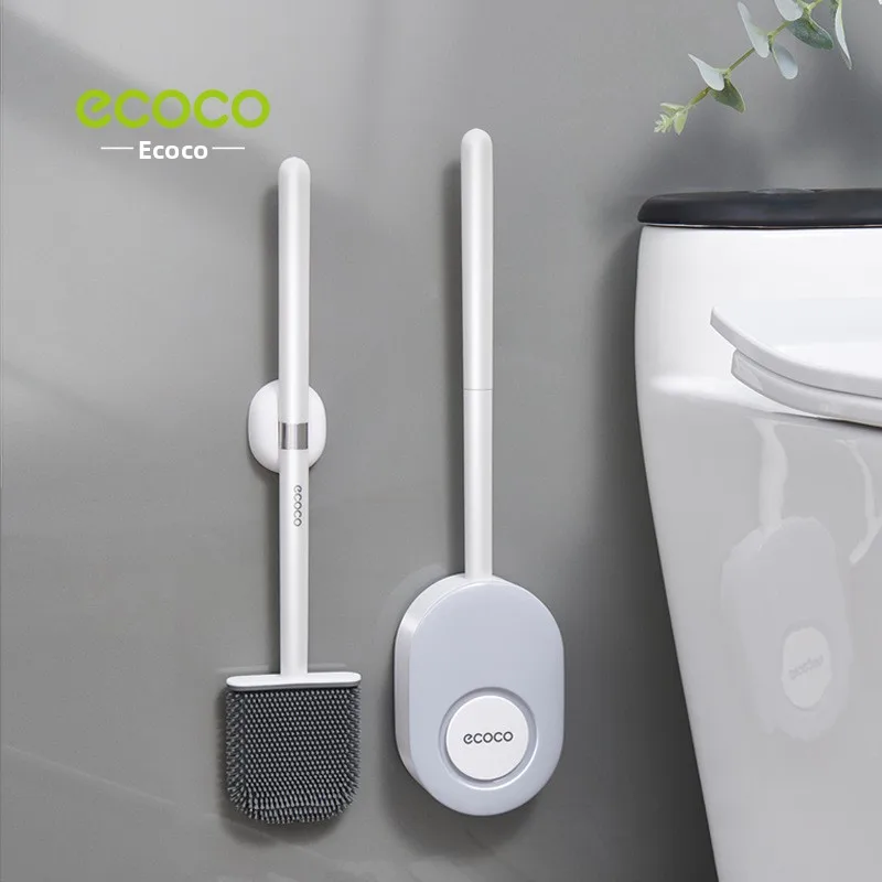 プラスチックシリコン製トイレブラシセット-家庭用-死角なし-壁掛け式-スクワットピット-浴室掃除ツール-家庭用品