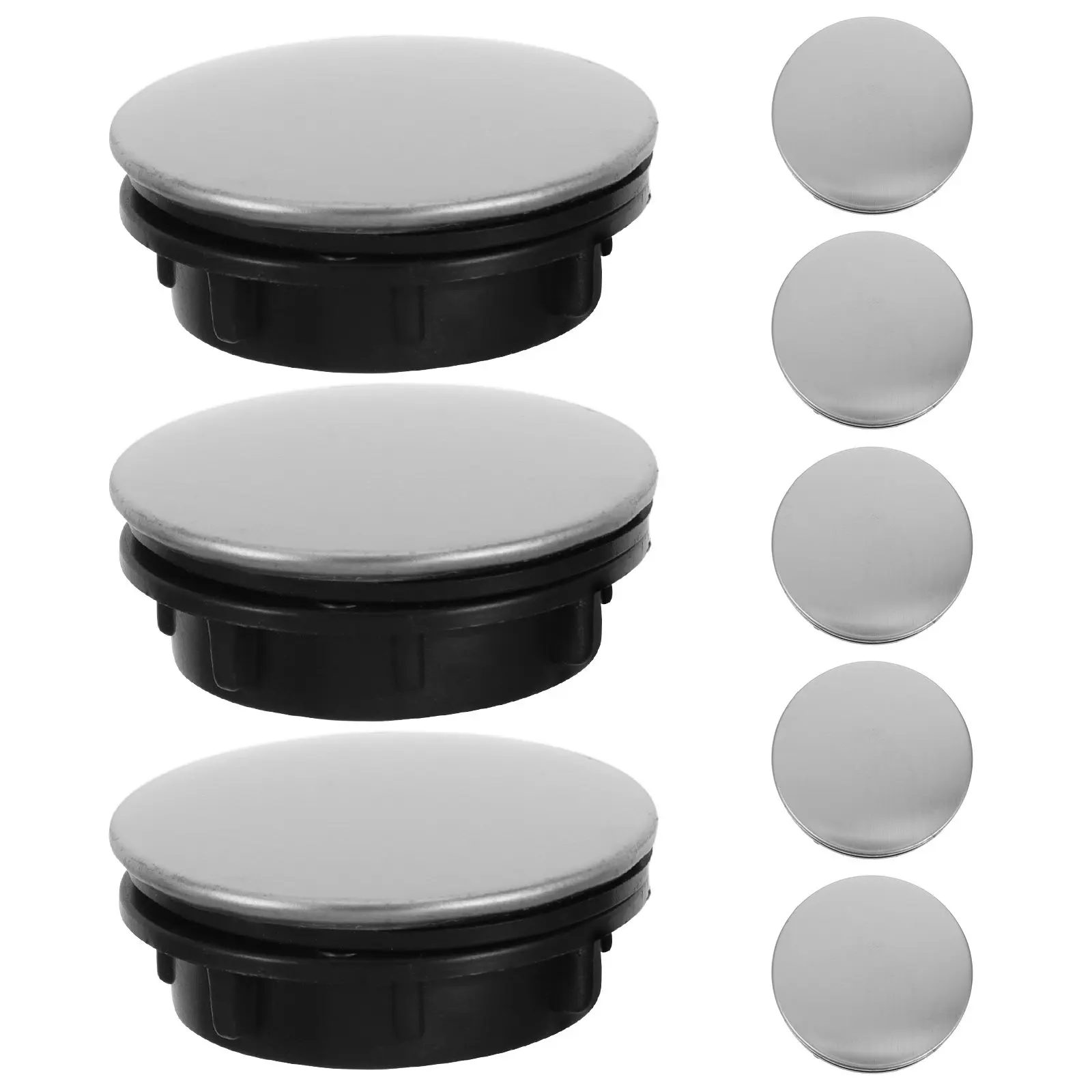 

Набор из 8 заглушек для отверстий в раковине из нержавеющей стали, 35 мм, универсальные заглушки для кухонных смесителей и дозаторов мыла, заглушки для отверстий в столешнице, декоративные заглушки
