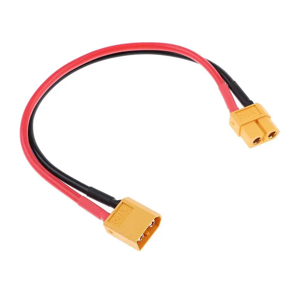 Przedłużacz XT60 Żeński na Męski XT90 Deans T Connector 14AWG 30cm 40cm 60cm Adapter do Akumulatora Lipo Samochodu Drona 1 szt.