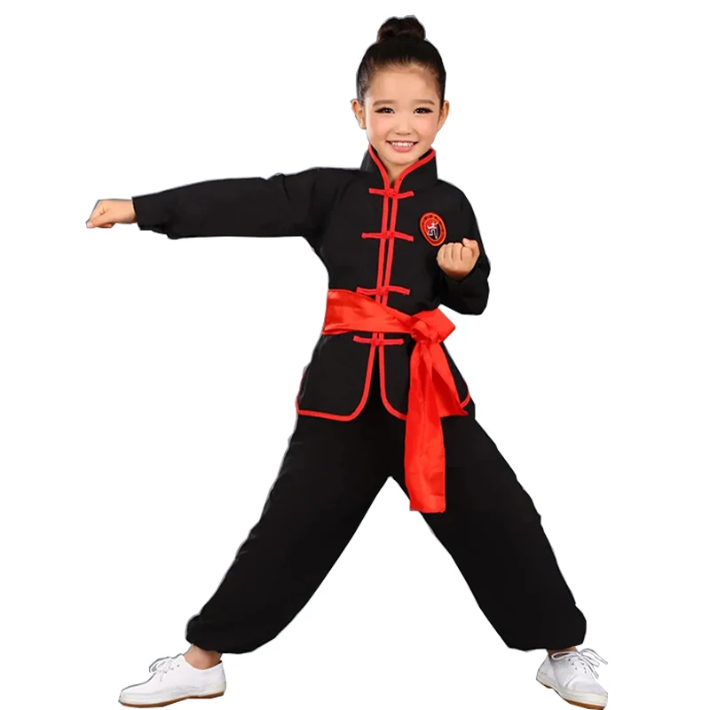 Ropa tradicional china para niños, disfraz de Wushu, conjuntos de TaiChi para Actuaciones Escénicas, uniforme de KungFu, vestido de ejercicio