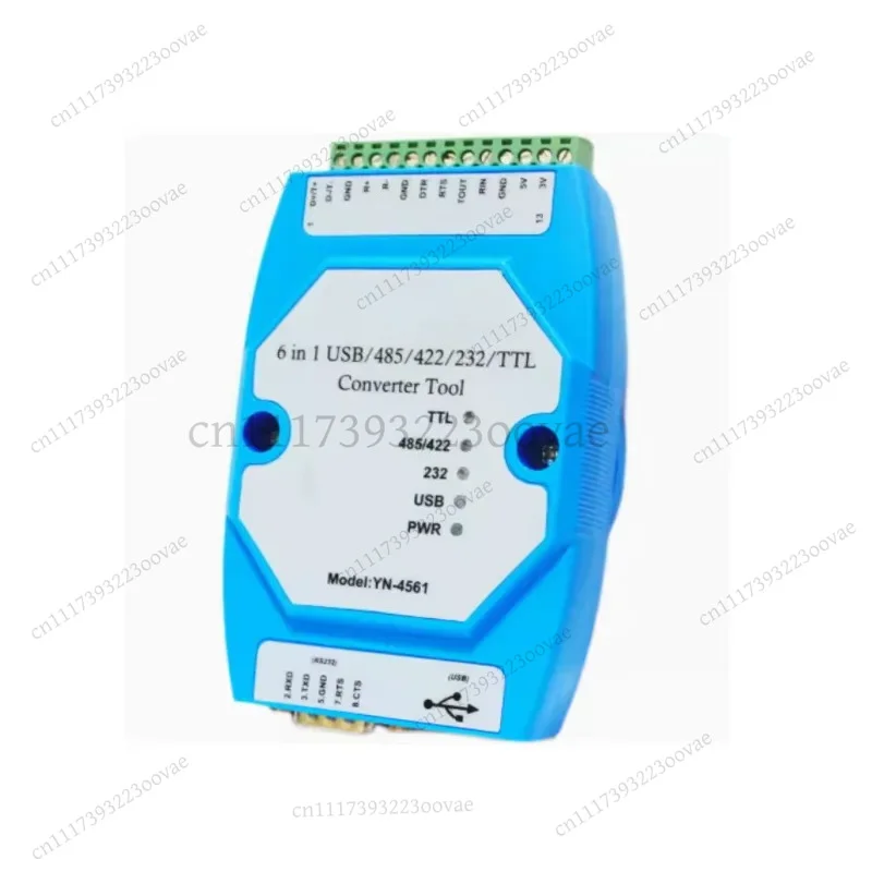 6-in-1 Serial Port Module USB to RS485 RS422 RS232 TTL Converter UART COM Adapter Bi-Directional Communication
