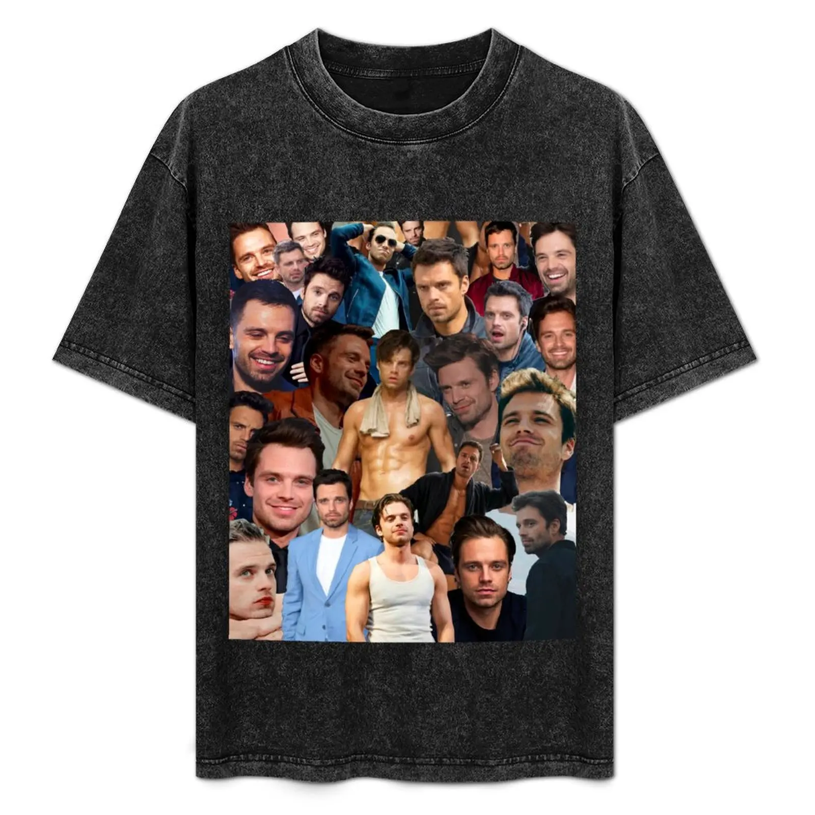 Sebastian Stan Photo Collage T-Shirt Holiday Party Tee Shirt