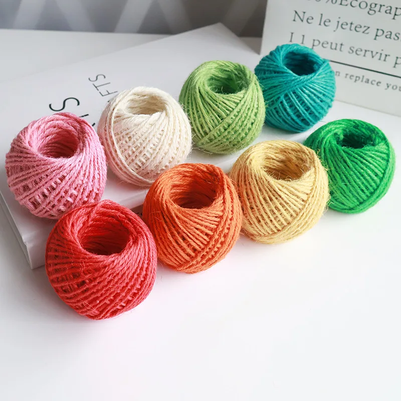 3 Rolls 150M Burlap Hessian Jute Twine Cord Hemp Rope Party Wedding Gift Wrapping Cords Thread DIY Scrapbooking Craft Decoration