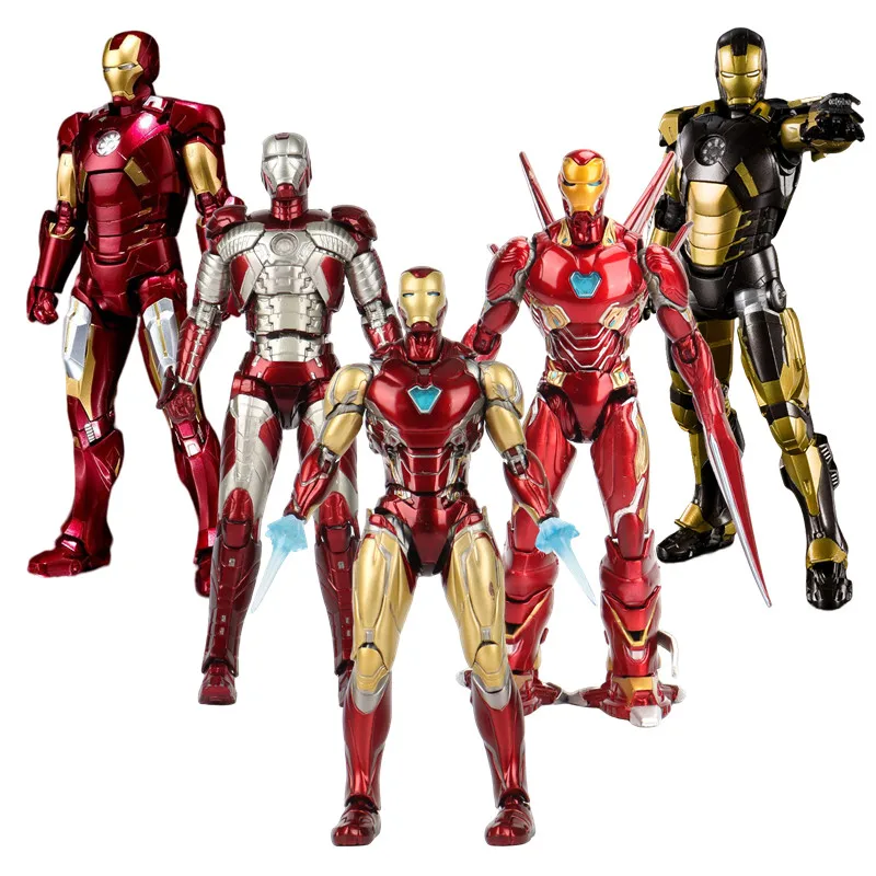 Iron Man MK85 MK50 MK20 MK5 MK7 Model postaci kolekcjonerskie zabawki prezent urodzinowy dla dzieci