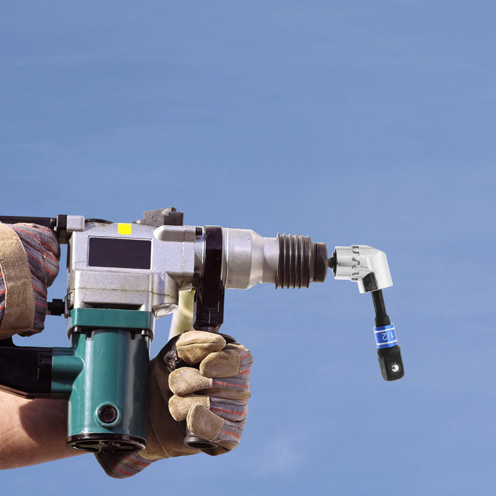 

1 Set Right Angle Attachment Socket Adapter Impact Drill Bit Extension Hex To Square Head Sturdy Metal Tool For Diy Professional