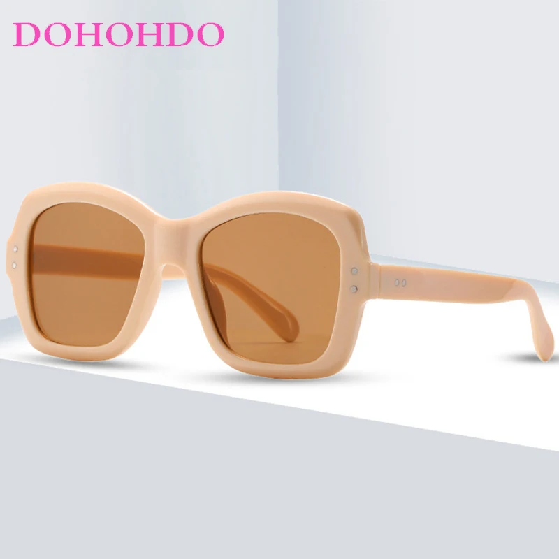 

Fashion Rice Nail Oversized Square Frame Sunglasses Women Men Classic Brand Design Sunglass Outdoor Travel Driving Shades UV400