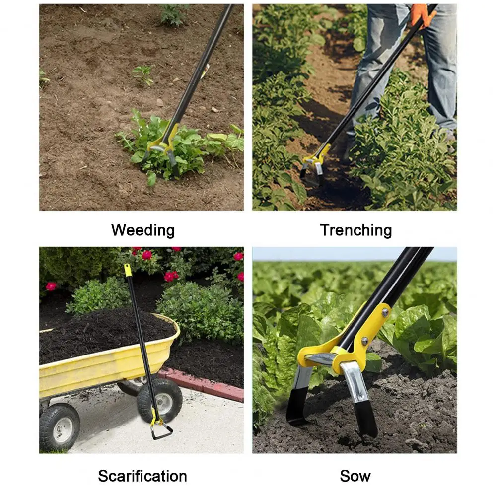 Herramienta de deshierbe de jardín, larga vida útil, cultivador compacto y resistente, azada, uso doméstico