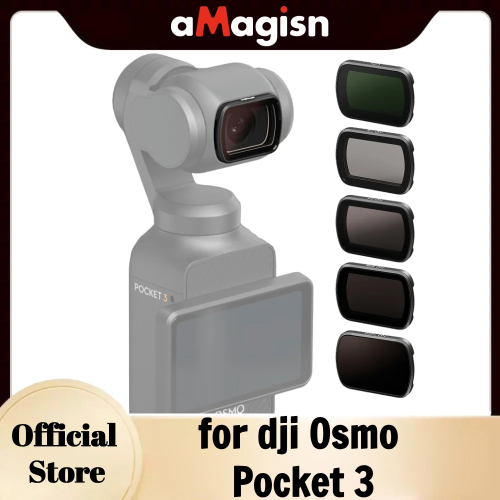 AMagisn-Ensemble de filtres magnétiques pour DJI Osmo Pocket 3, accessoires d'objectif en verre, CPL, ND Pound, volontairement mat, 16 volontairement, 64 volontairement, 1000