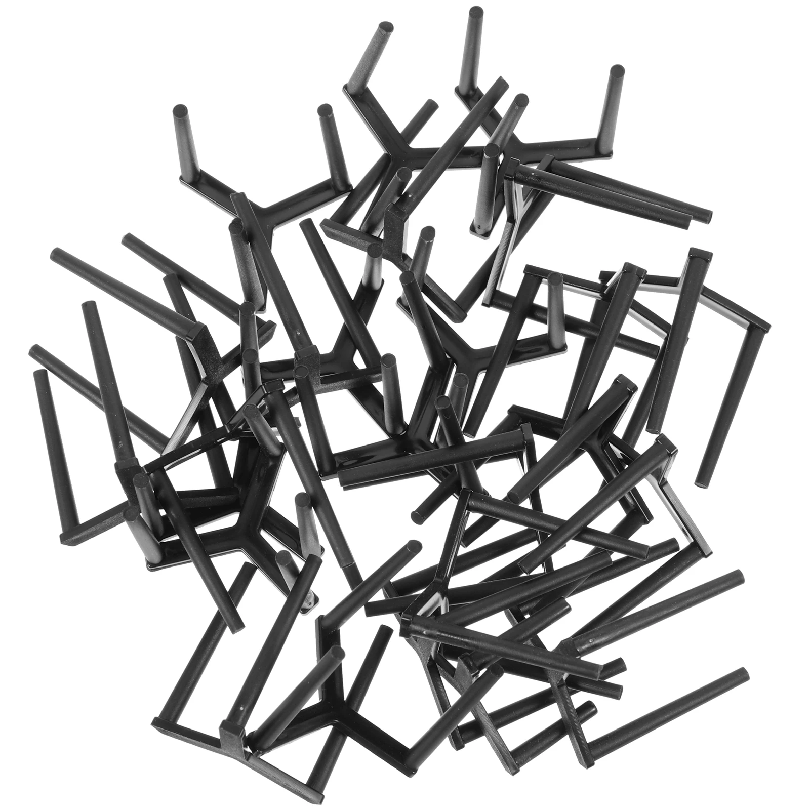 200 قطعة من واقيات البيتزا، رفوف ترايبود قابلة للتكديس لتقديم الطعام والخبز، إطار تثبيت مضاد للالتصاق، حامل بيتزا