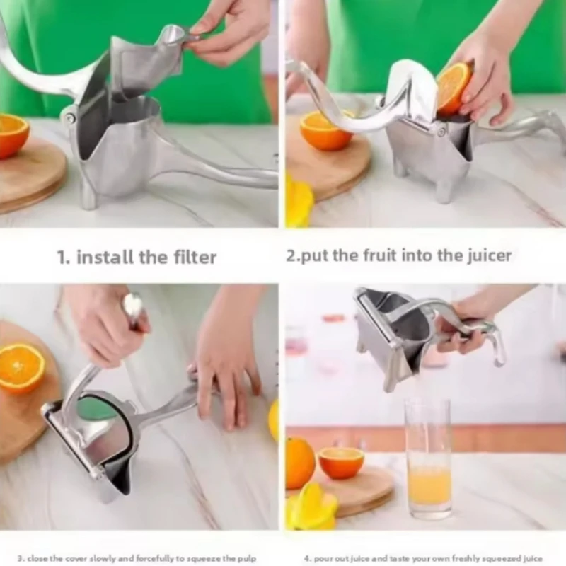 1 шт., соковыжималка для лимона из алюминиевого сплава, ручной пресс, соковыжималка, инструмент для апельсина, граната, лайма, цитрусовых, фруктов, ручная соковыжималка, кухня