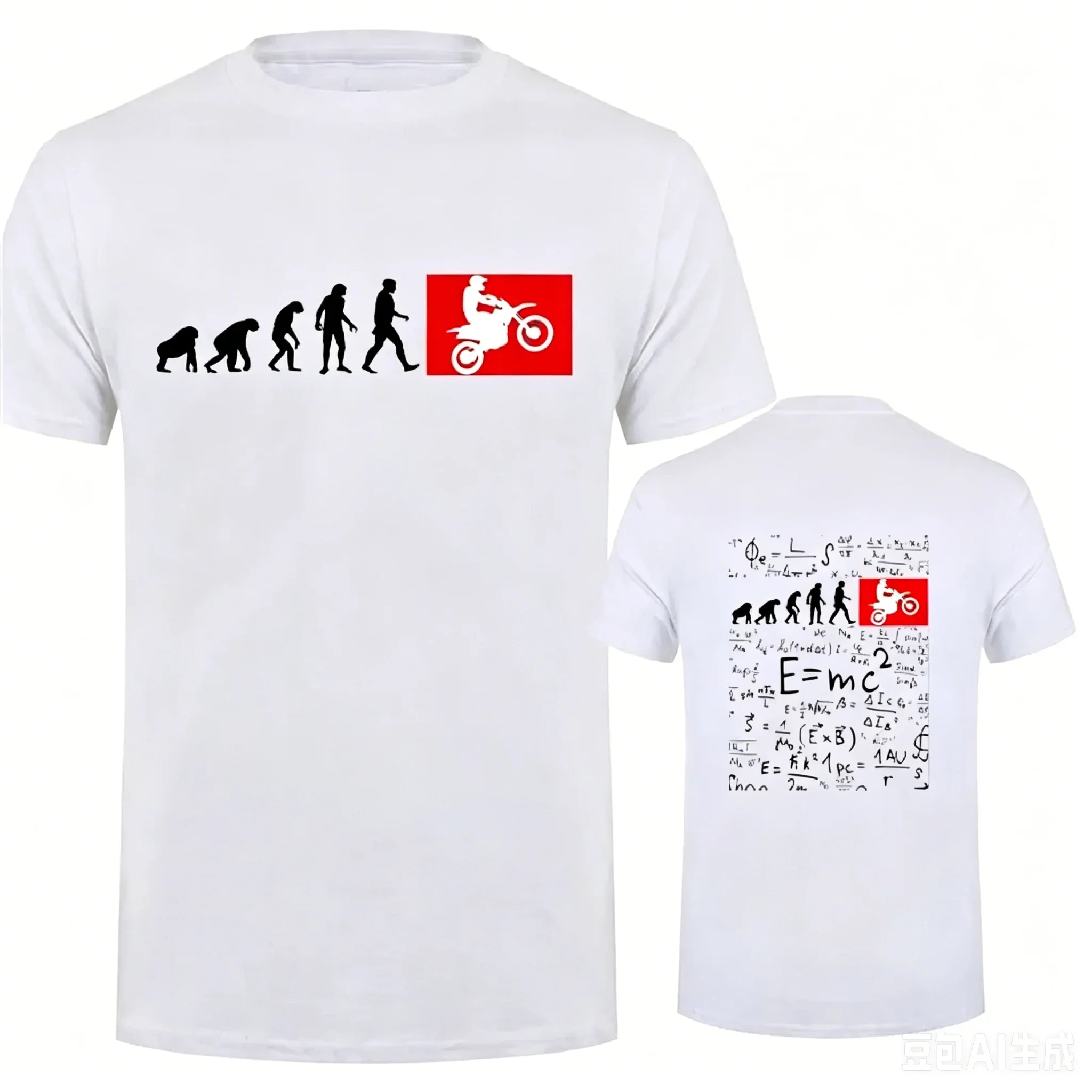 Human Evolution Motocross Design Vintage T-shirt for Men Autocycle Motorbike Speedometer Personalized Print Tees Game Black Top