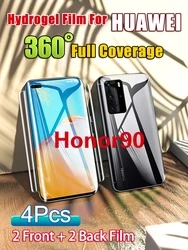 Honor90Pro Soft Screen Protector For Honor 90 Pro HD Hydrogel Film Honor90 360° Front Back Honor 90Pro Edge Full Coverage